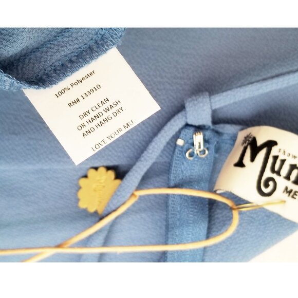 NEW Show Me Your Mumu Victoria Mini Dress Crisscross Laced Up Back Blue M $140 - Picture 11 of 13